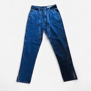 Rag‎ Bone New York Womens Jeans Size 29 High Rise Tie Waist Split Hem Denim